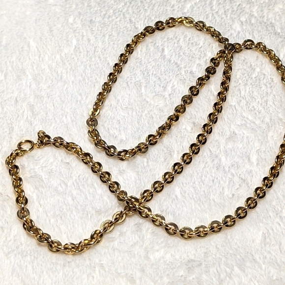 Vintage Goldtone Link Chain 30" Long Stamped Germany on Clasp - Picture 9 of 10